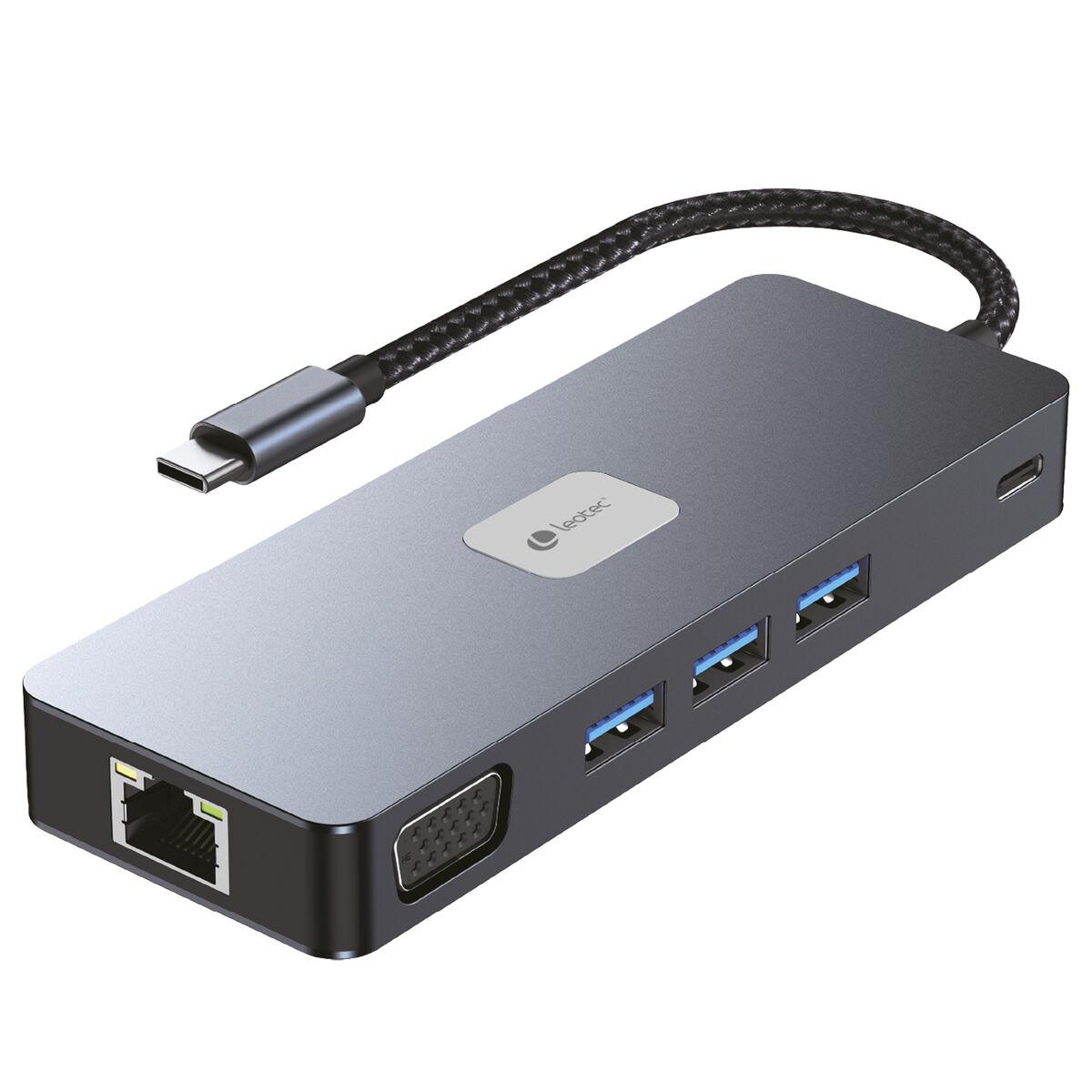 LEOTEC LEDS03 11-i-1 USB-C hub/dock med 4K, Ethernet og PD 100 W