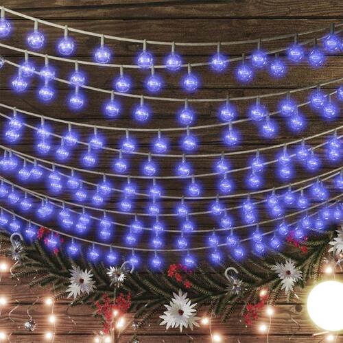 Fairy lights-lyskæder 20 m 200 LED'er 8 funktioner blå