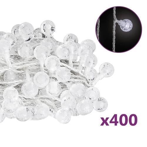 Fairy lights-lyskæder 40 m 400 LED'er 8 funktioner kold hvid