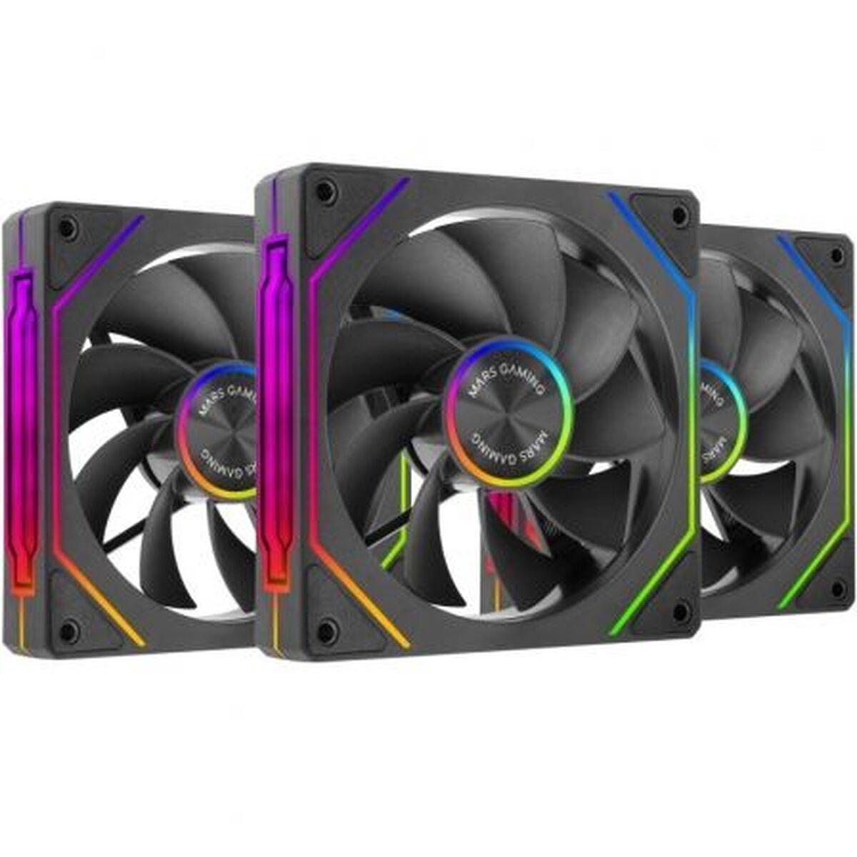 Mars Gaming MF-LINKFINITYKIT2R 120 mm ARGB CPU-køler - 3 blæsere, sort