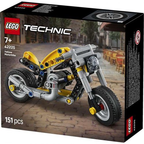 LEGO Technic 42225 Yellow Motorbike - byggesæt 151 dele