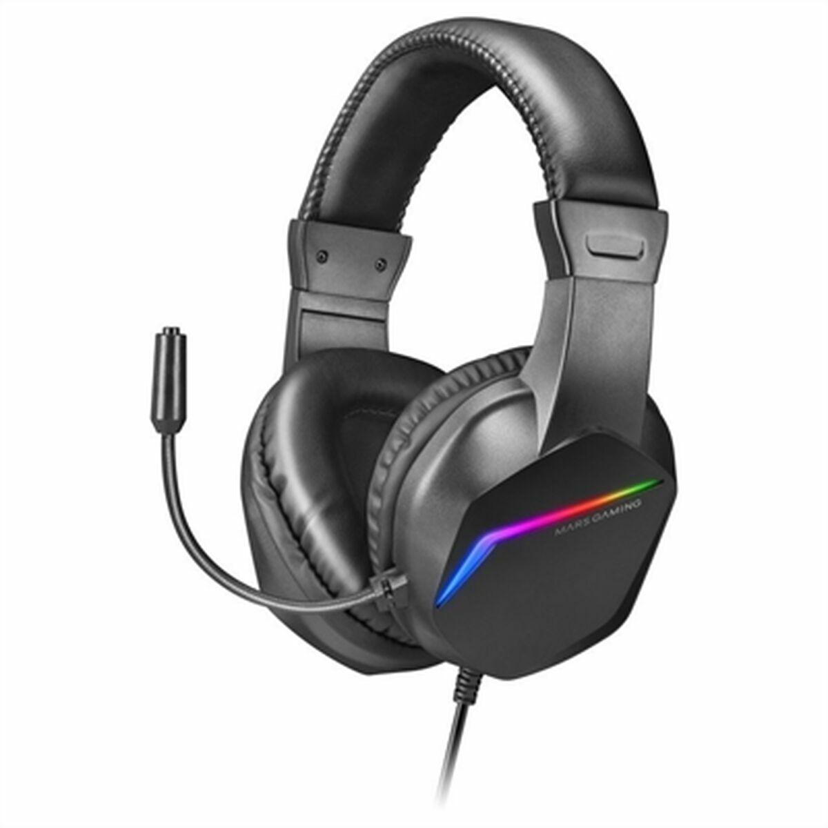 Mars Gaming MH122 gaming headset med mikrofon - Sort