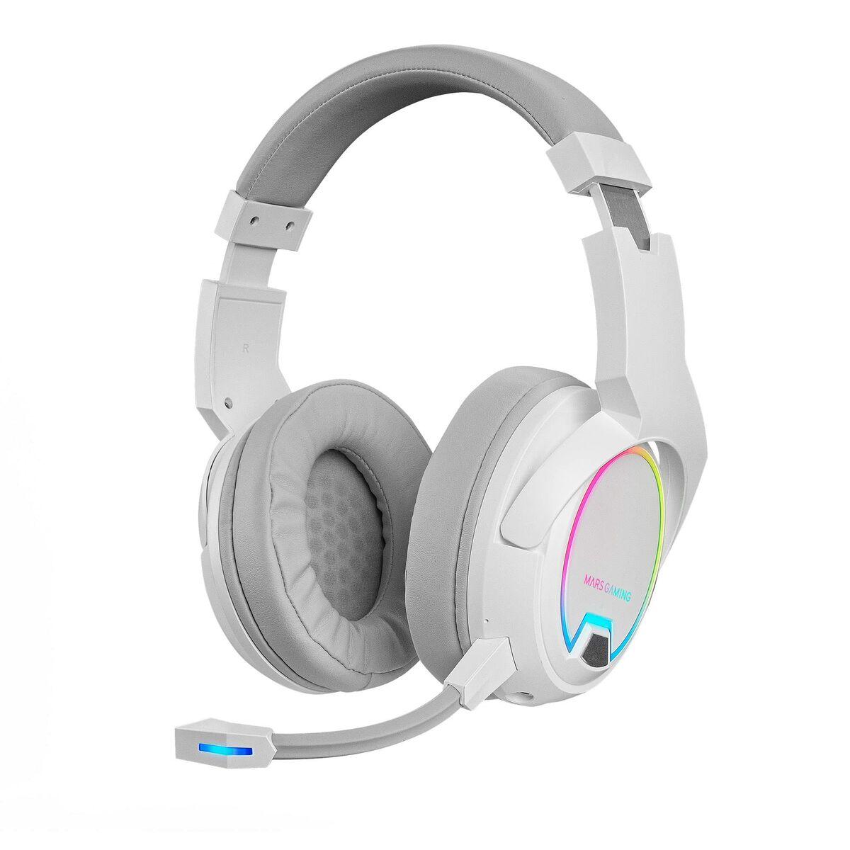 Mars Gaming MHW-100 gaming headset med mikrofon - hvid