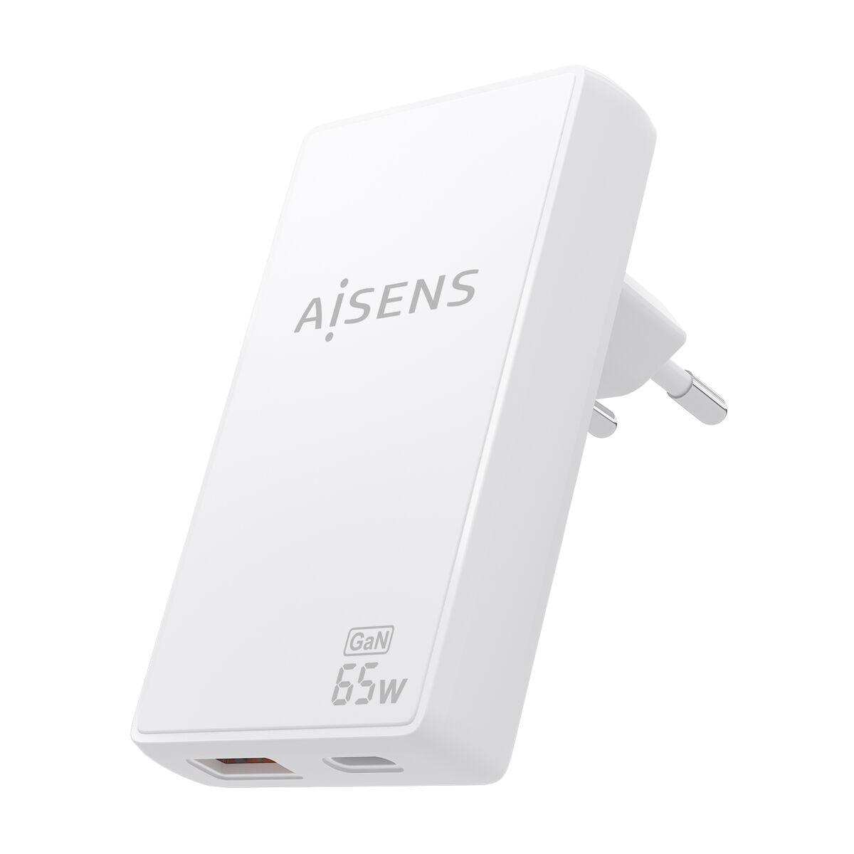 Aisens ASCH-65W2P076-W powerbank - 65 W GaN, hvid