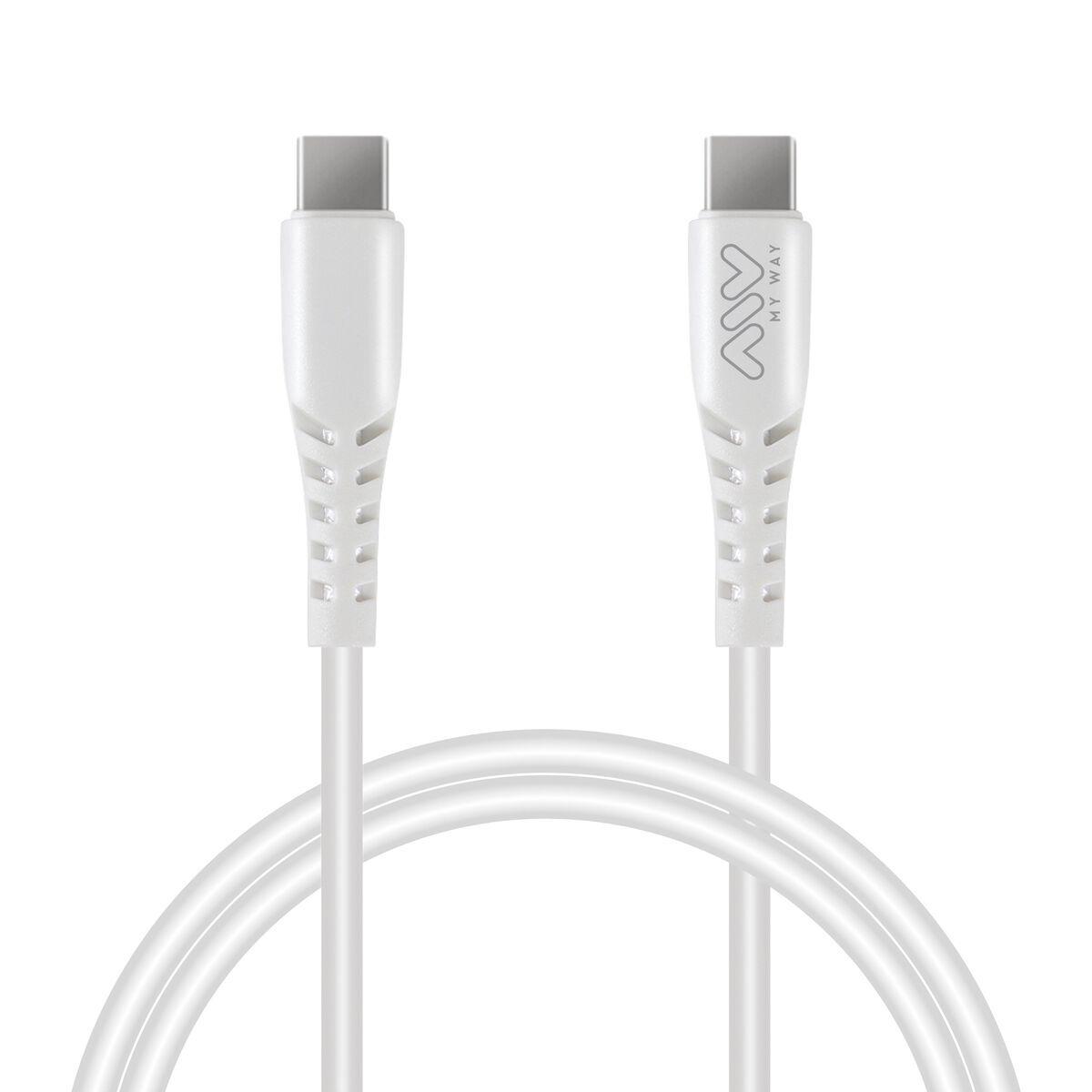 Myway MWUSC0024 USB-C til USB-C-kabel 1 m - Hvid