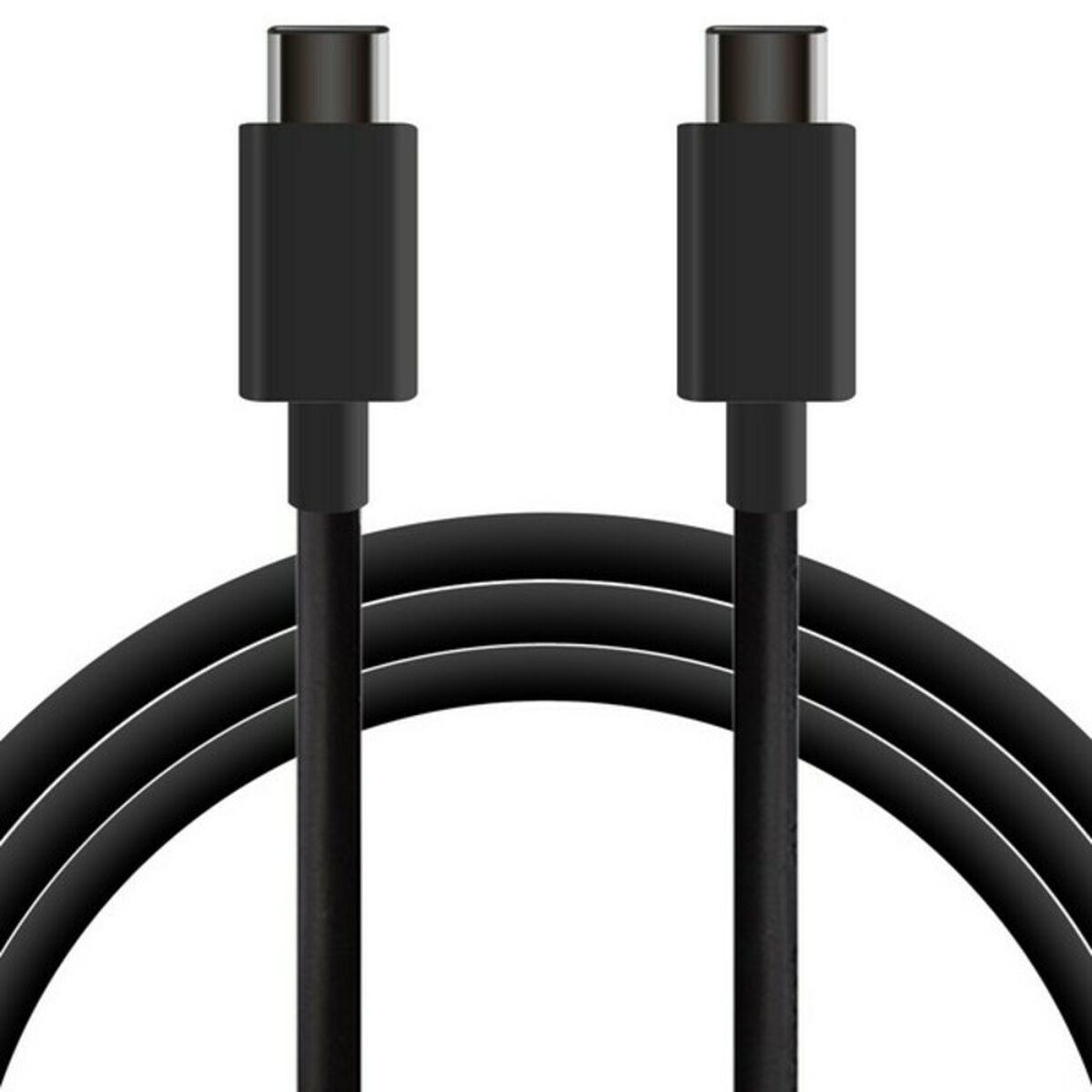KSIX BXCUC01 USB‑C til USB‑C kabel - Sort 1 m