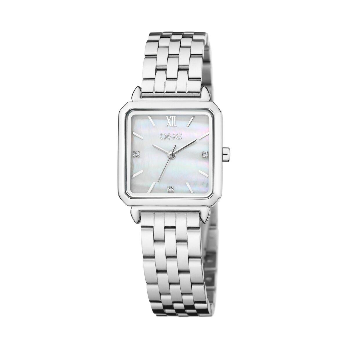 ONE OL9713SS51L dameur - elegant armbåndsur i sølvlook