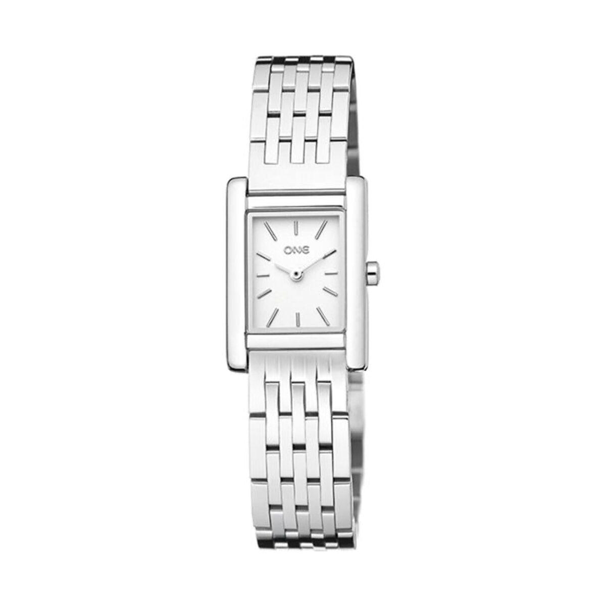 ONE OL9730BS51L dameur - elegant armbåndsur i sølvfarvet look