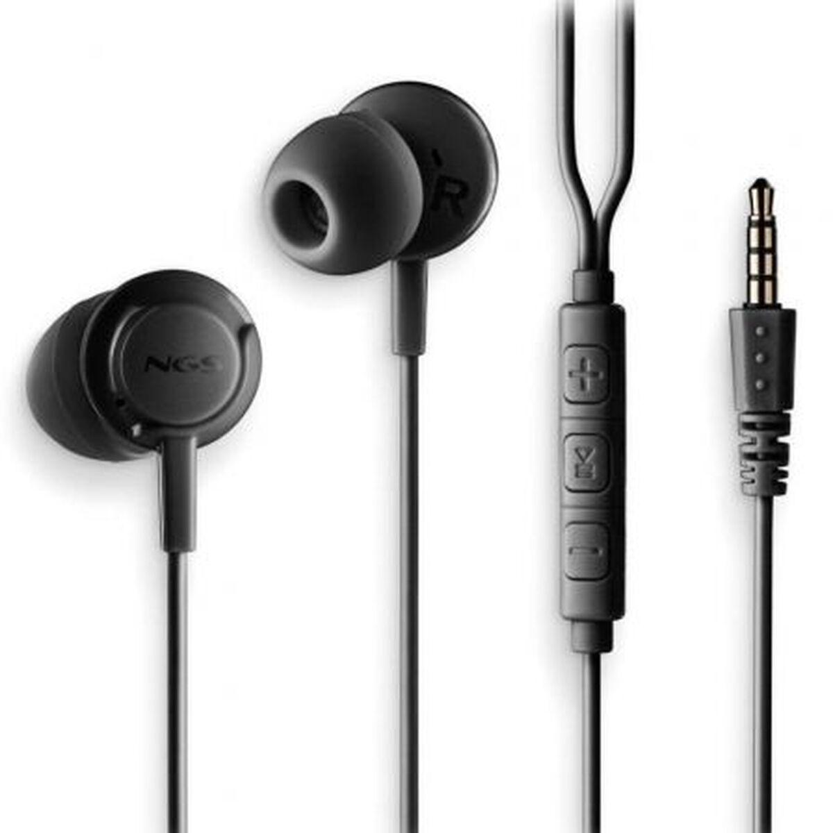 NGS CROSSDRIFTBLACK - in-ear gaming headset med mikrofon, 3,5 mm - Sort