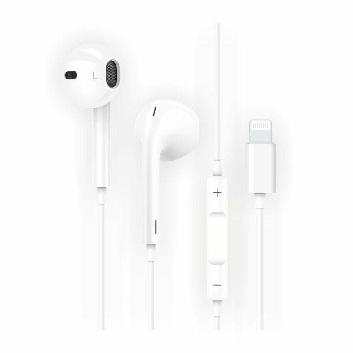 Tech One Tech TEC1201 in-ear hovedtelefoner med Lightning - hvid
