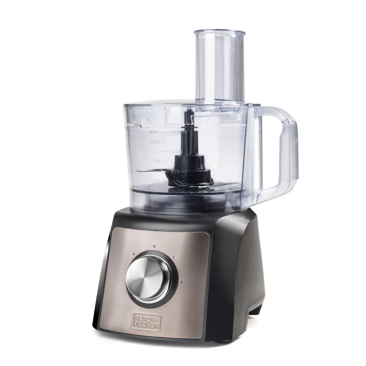 Black & Decker BXFPA1200E foodprocessor - stål, 1,5 l, 1200 W (OUTLET B)