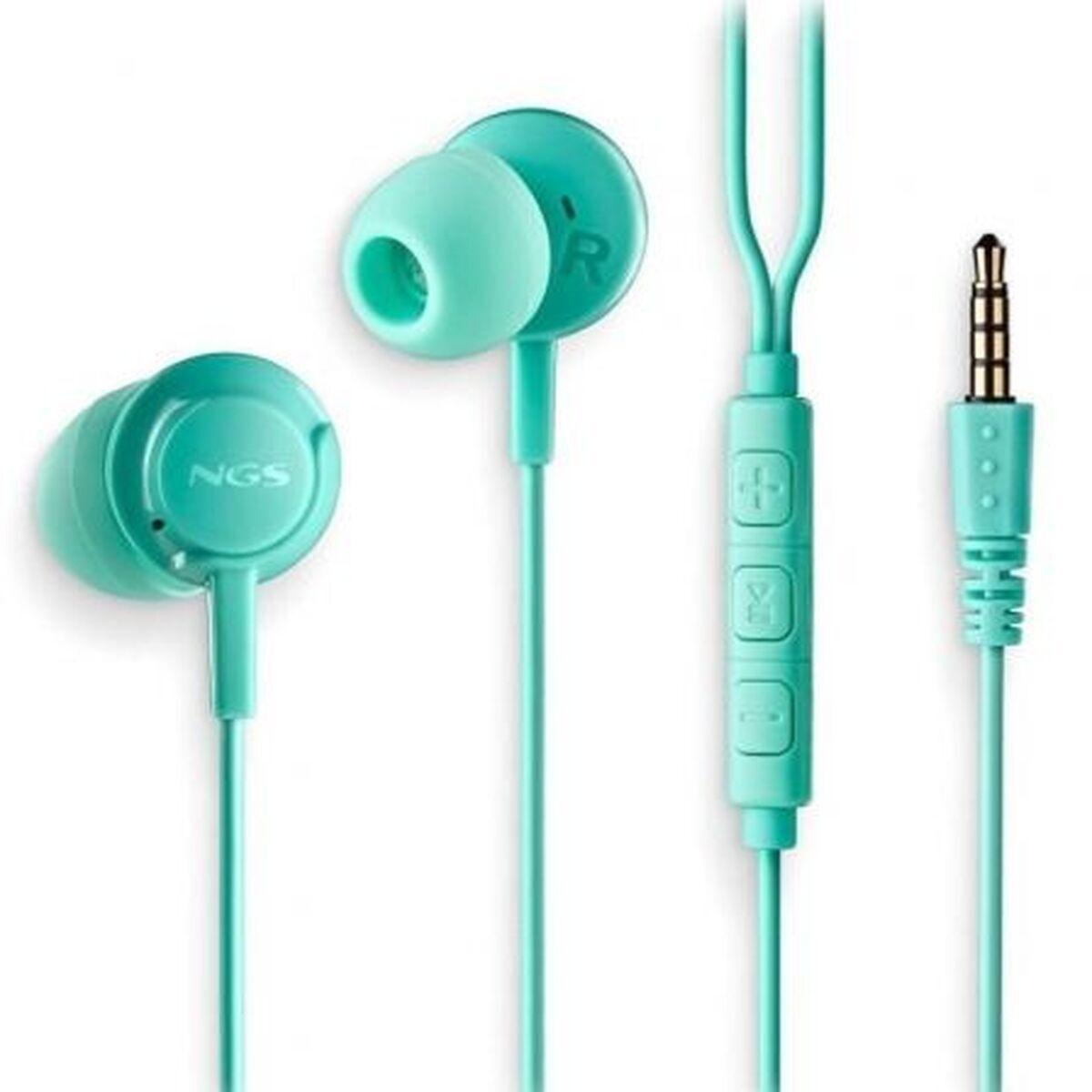 NGS Cross Drift Mint - in-ear headset med mikrofon, 3,5 mm - Mintgrøn