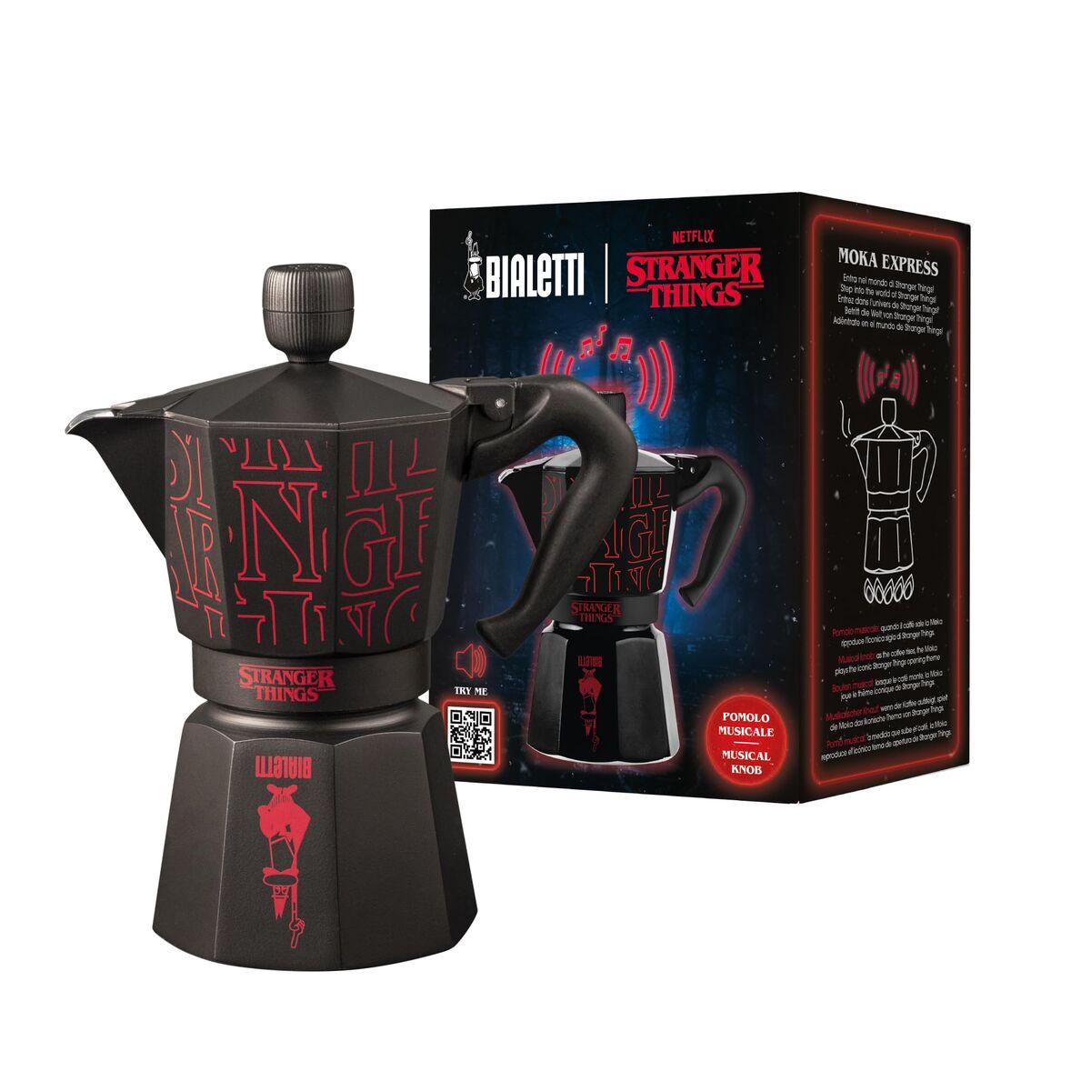 Bialetti Moka Express espressokande - Sort (Stranger Things design)