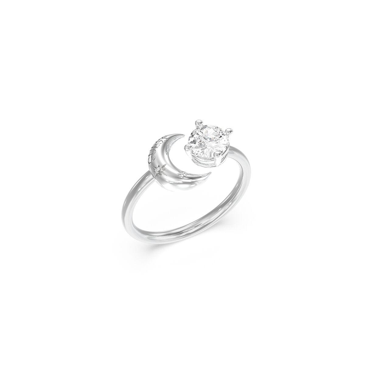 Guess JUBR06237JWRH54 ring til kvinder - sølvfarvet, str. 14