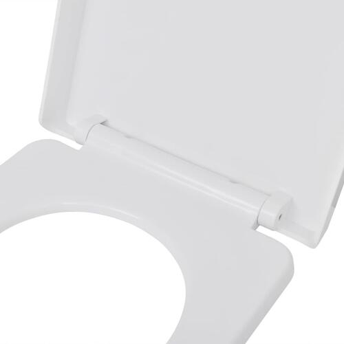Toiletsæder med soft close-låg 2 stk. plastik hvid