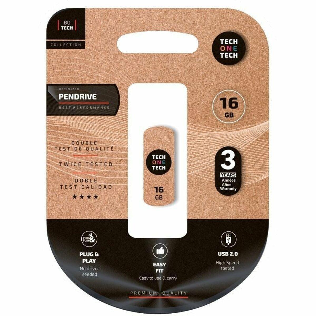 Tech One Tech Pro Smart Clip USB-stik 16 GB - Hvid