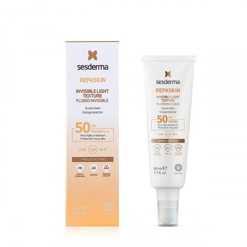 Sesderma Repaskin solcreme til ansigt SPF 50+ - usynlig let væske 50 ml