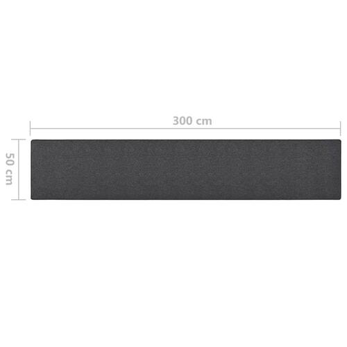 Tæppeløber 50x300 cm antracitgrå