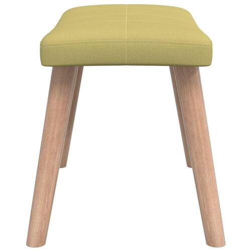 Lænestol med fodskammel 62x68,5x96 cm stof grøn