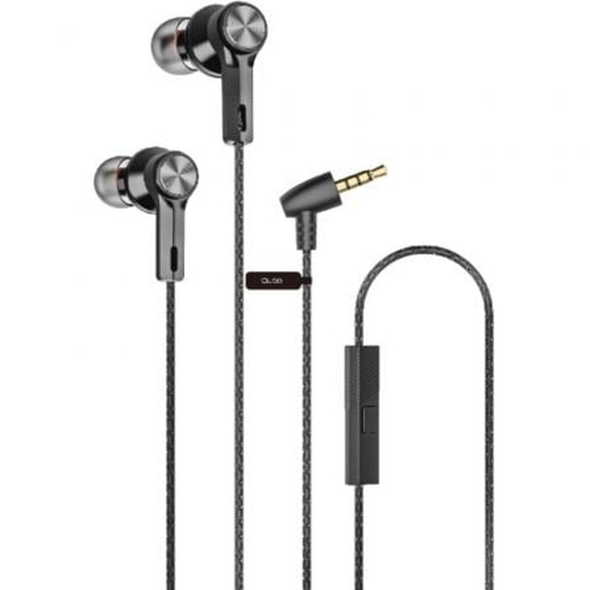Qubo EB-100GY in-ear headset med mikrofon - 3,5 mm (grå)