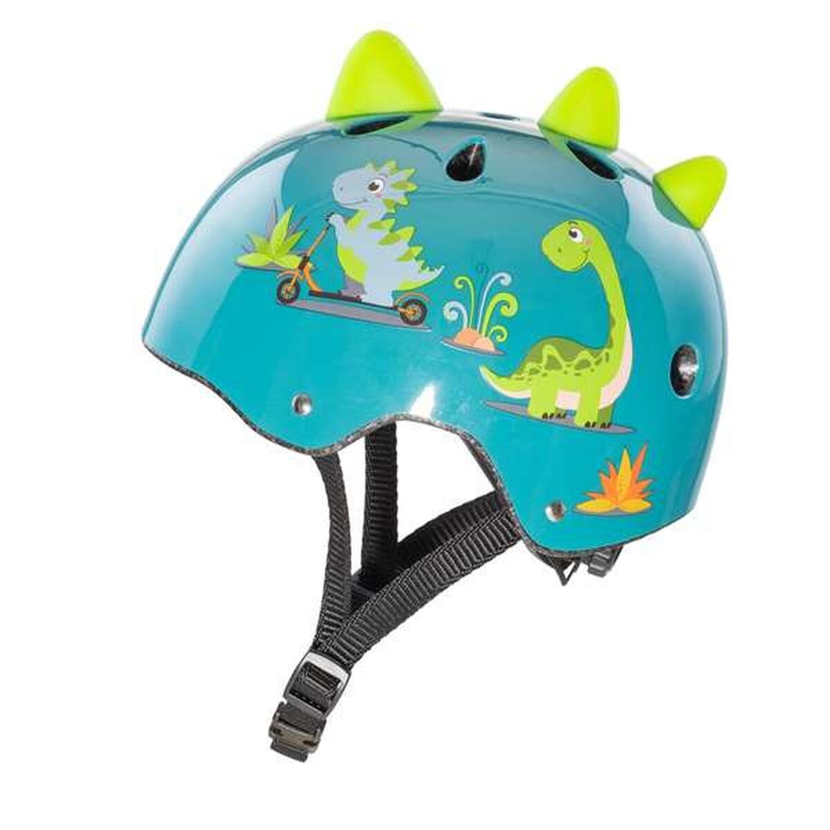 Moltó cykelhjelm til børn - blå med dinosaur-motiver