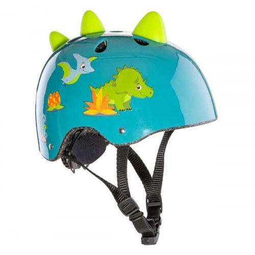 Moltó cykelhjelm til børn - blå med dinosaur-motiver