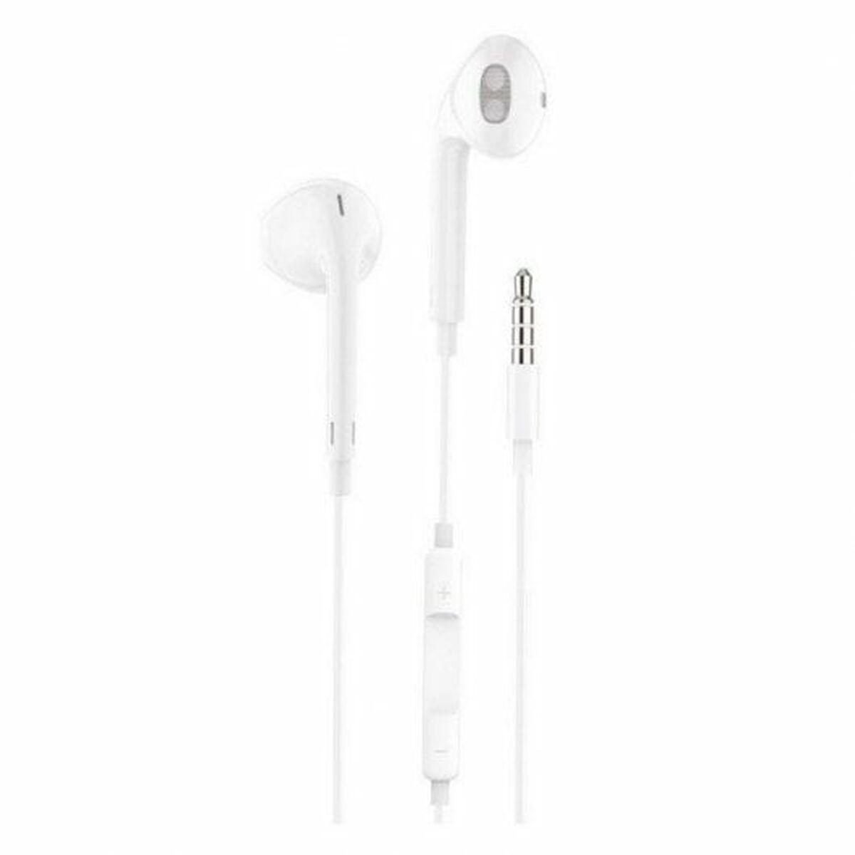 Tech One Tech TEC1001 in-ear headset med mikrofon - 3,5 mm jack, hvid