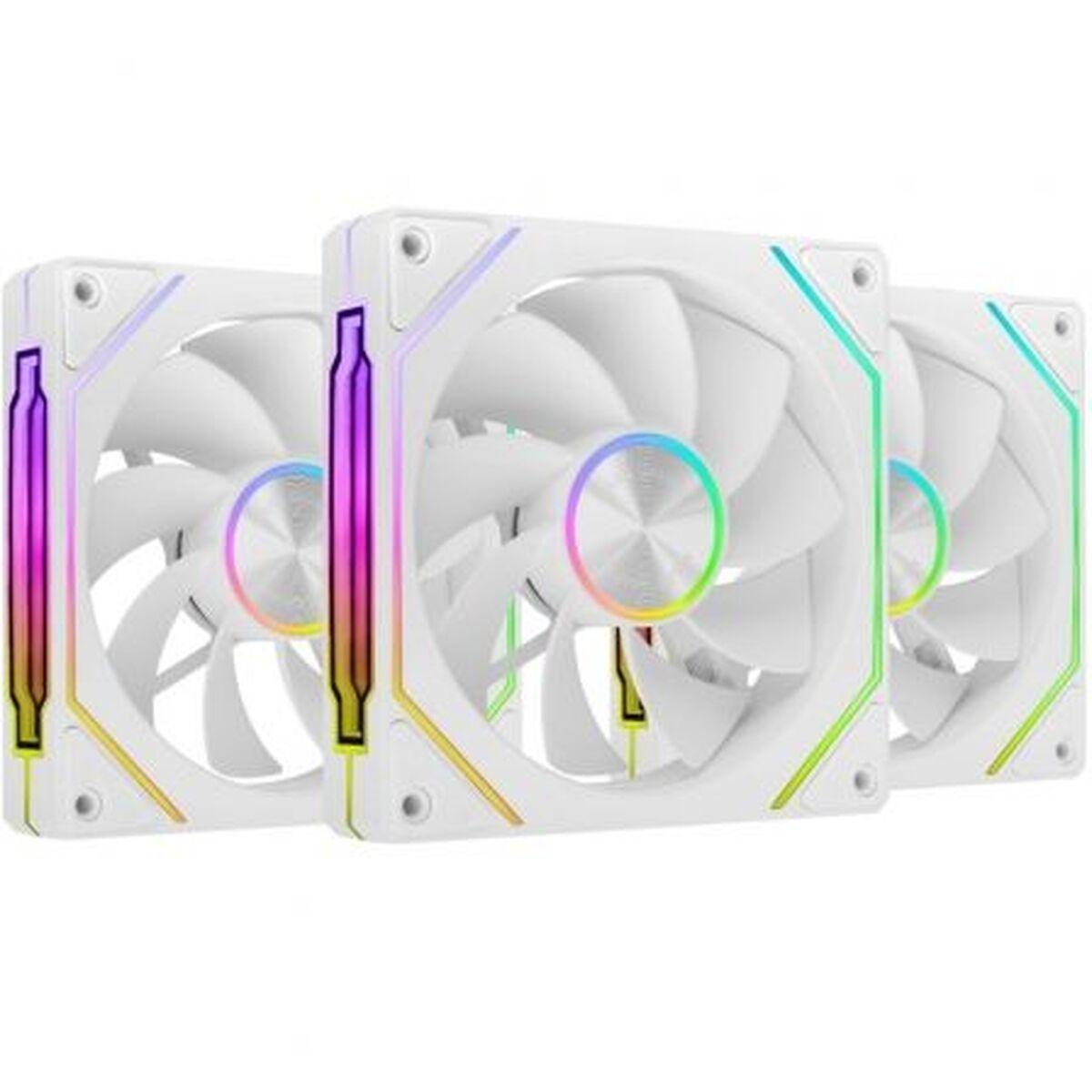 Mars Gaming MF-LINKFINITYKIT2R 120 mm ARGB blæsersæt - Hvid (3 stk.)
