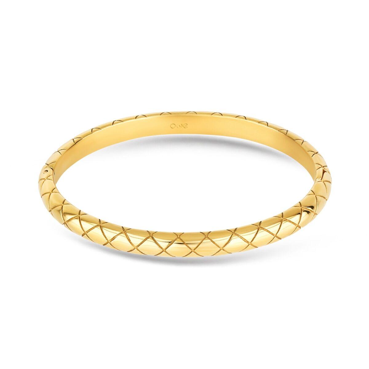 One Jewels OJDFB02G-M armbånd - gylden bangle til kvinder