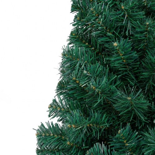 Kunstigt halvt juletræ med juletræsfod 240 cm - grøn
