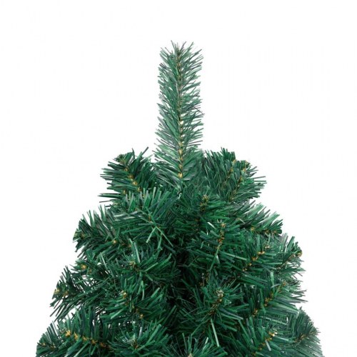 Kunstigt halvt juletræ med juletræsfod 240 cm - grøn