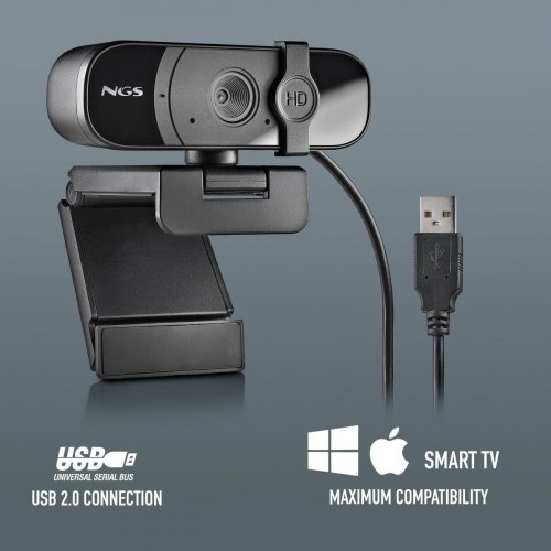 NGS XPRESSCAM2000 2K webcam til PC - sort