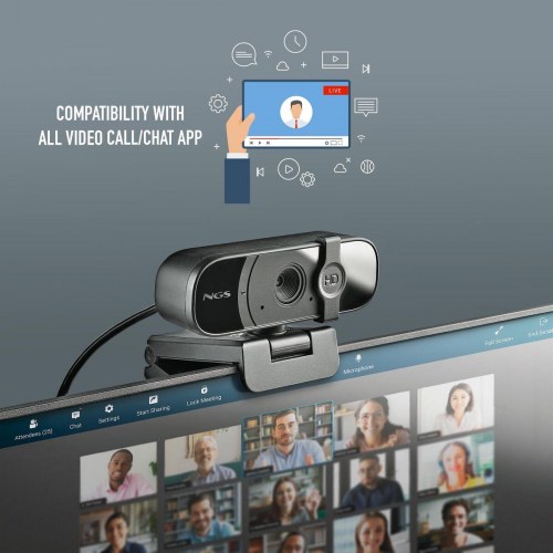 NGS XPRESSCAM2000 2K webcam til PC - sort