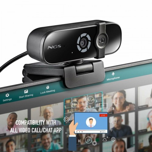 NGS XPRESSCAM2000 2K webcam til PC - sort