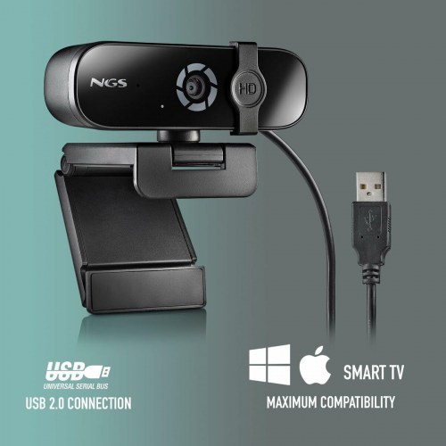 NGS XPRESSCAM2000 2K webcam til PC - sort