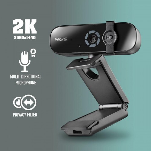 NGS XPRESSCAM2000 2K webcam til PC - sort