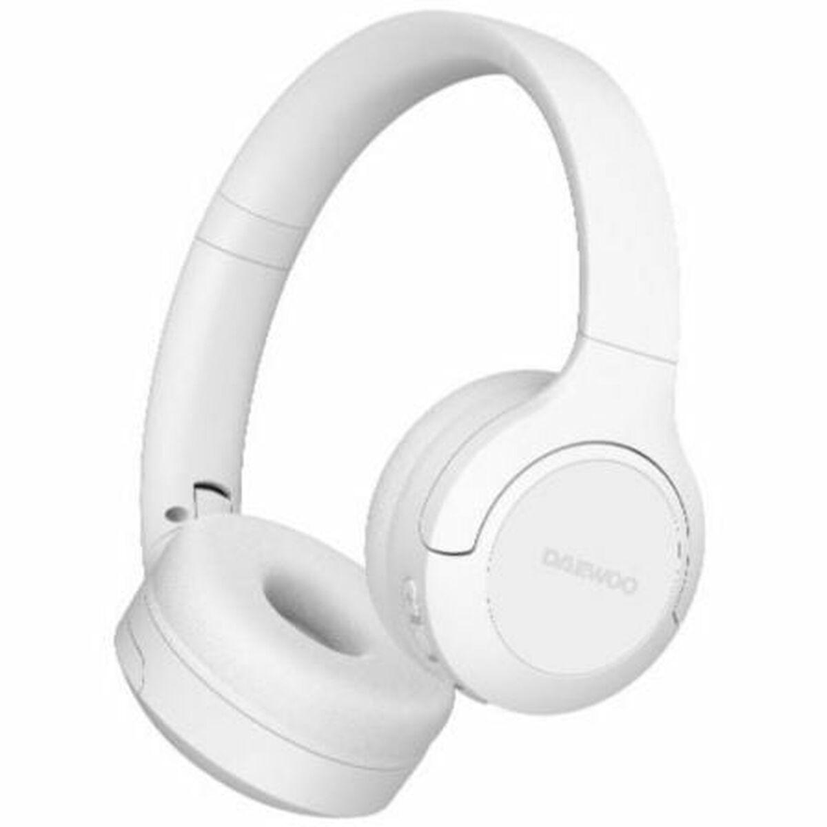 Daewoo DW2018 trådløse on-ear hovedtelefoner - hvid, foldbar