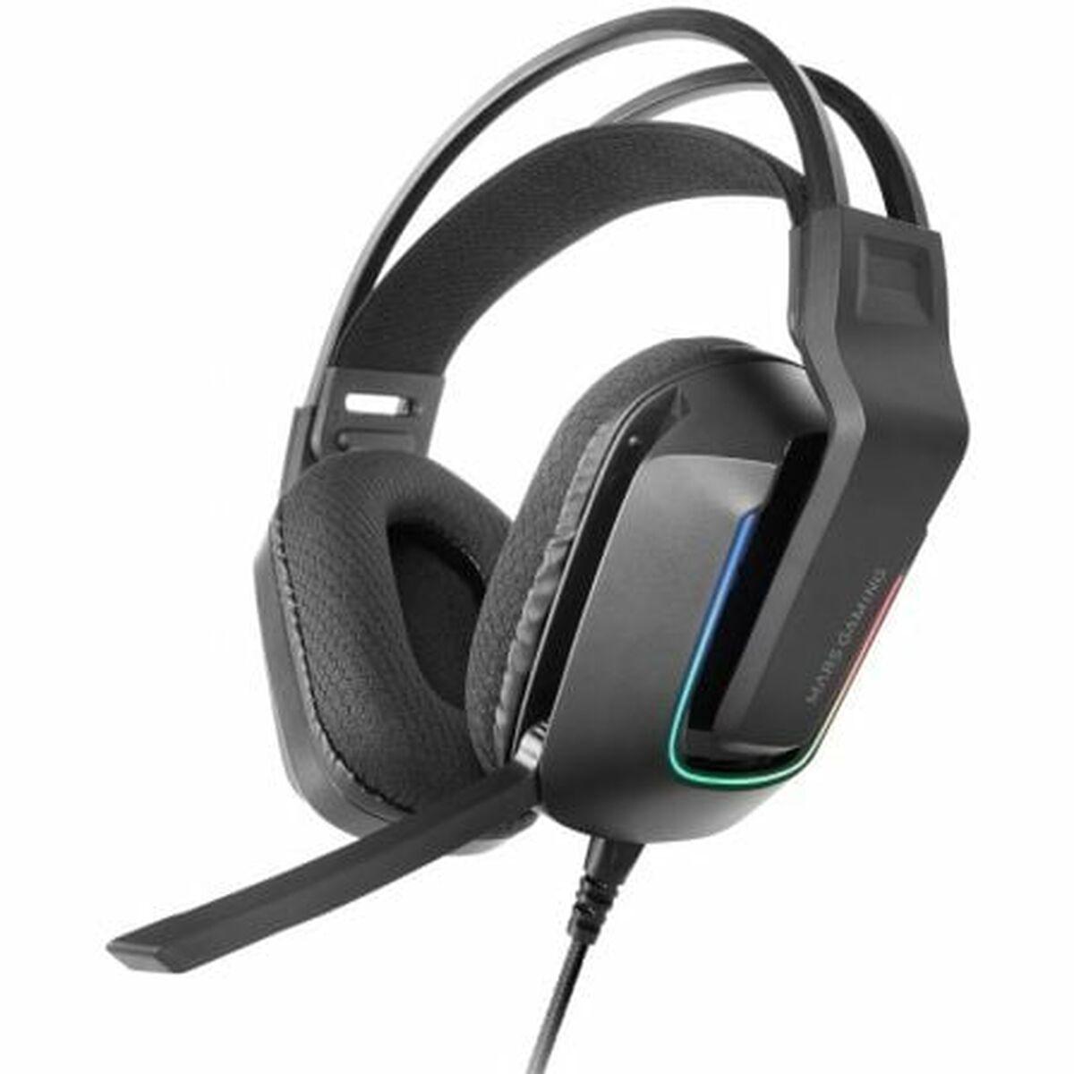 Mars Gaming MHSTRIKE gaming-headset med mikrofon - sort/multifarvet