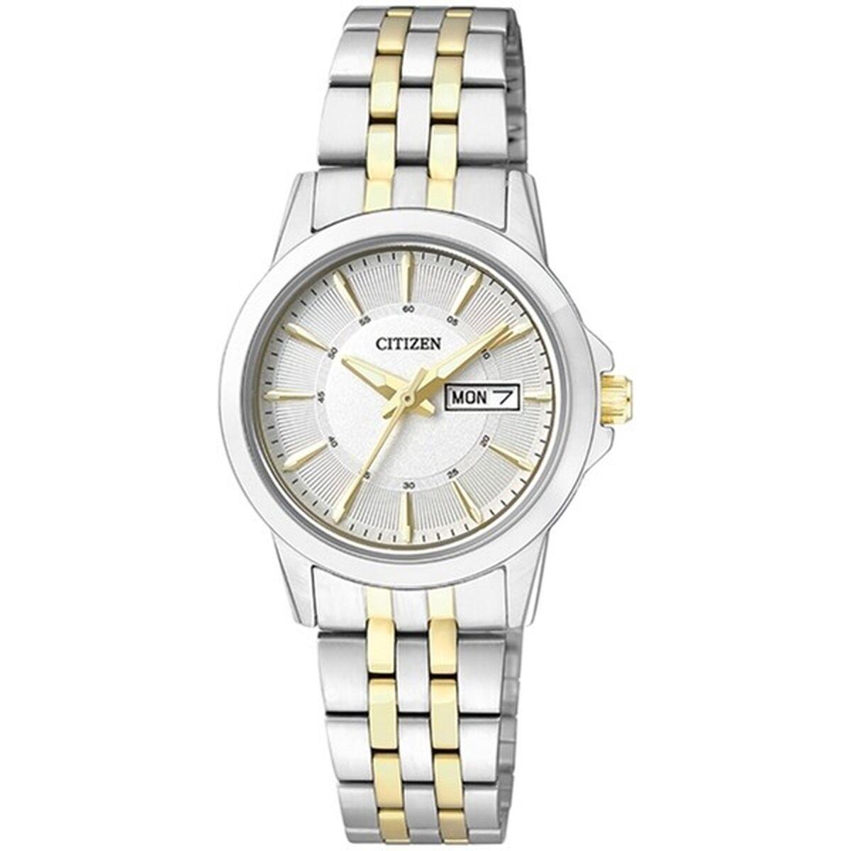 Citizen EQ0608-55A dameur - 28 mm armbåndsur i stål, dato, 5 atm