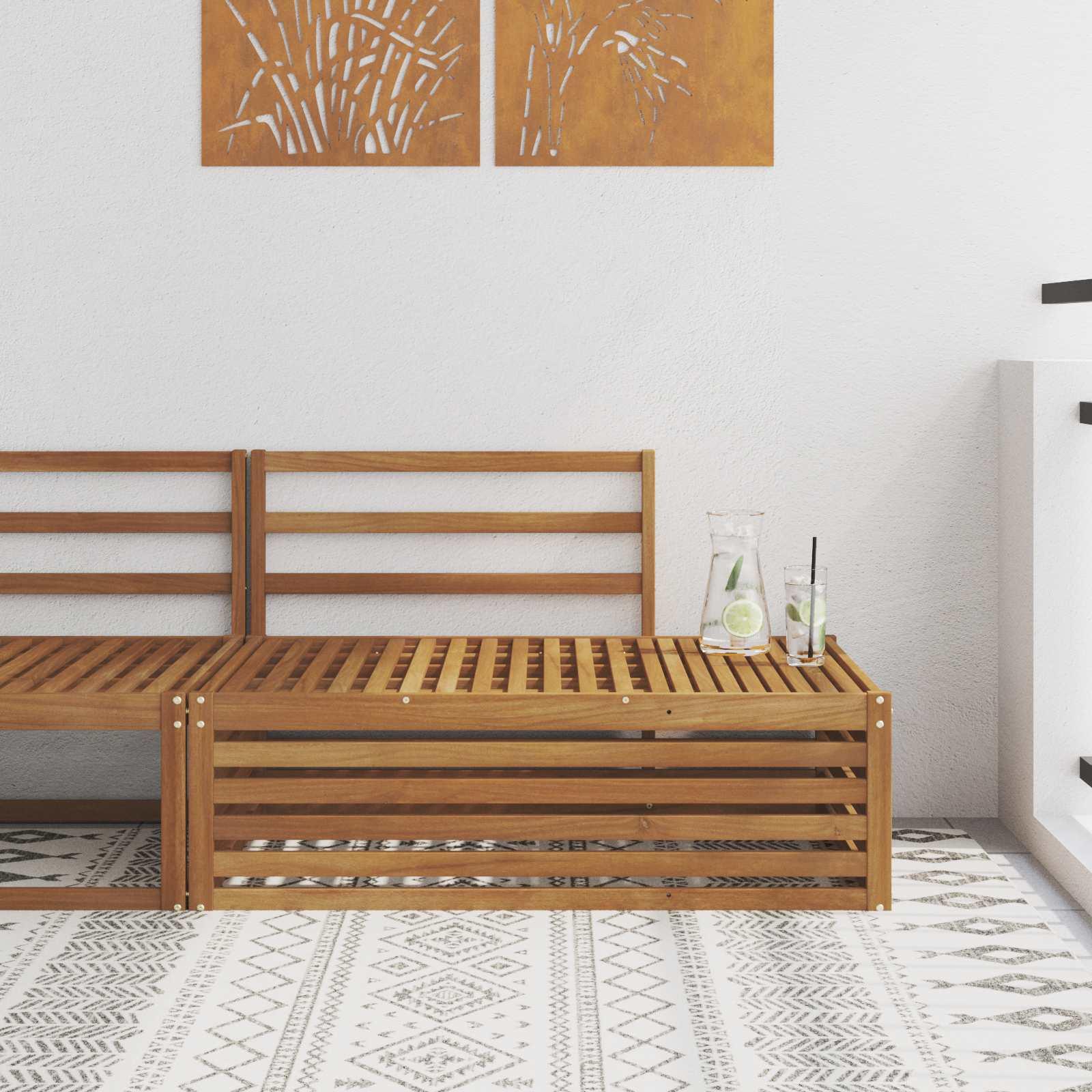 Udendørs end sofa Naturfarvet 115 x 83 x 73 cm