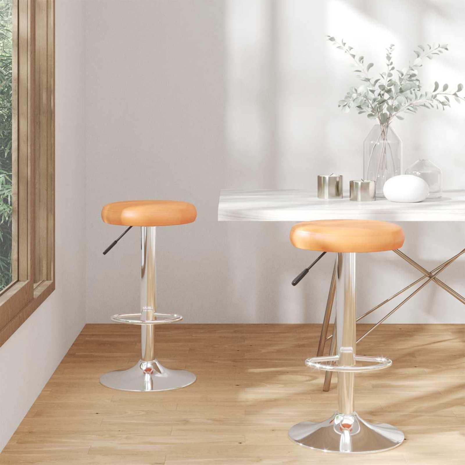 Barbænk 2 pcs 31 x 31 x 87 cm Faux læder Drejelig