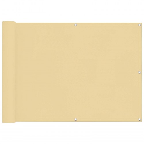 Altan skærm 75 × 200 cm - PU-belagt oxford, sand - UV-bestandig og vandafvisende