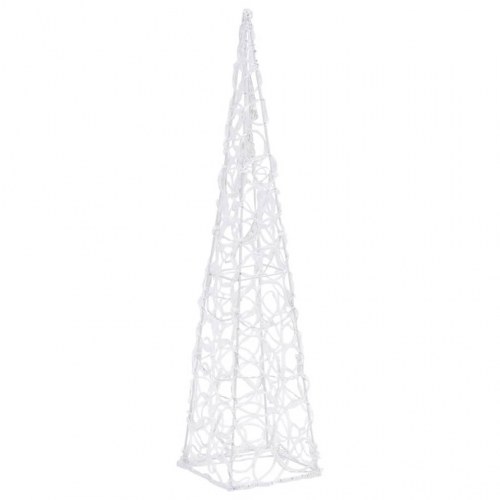 Dekorativ LED-lyskegle 60 cm akryl varm hvid