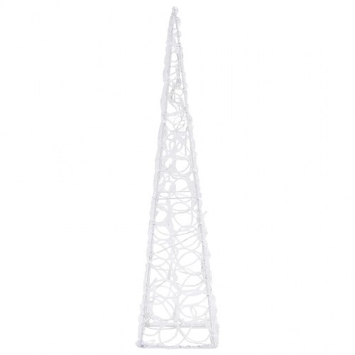 Dekorativ LED-lyskegle 60 cm akryl varm hvid