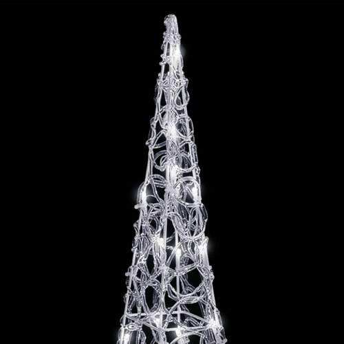 Dekorativ LED-lyskegle 60 cm akryl kold hvid
