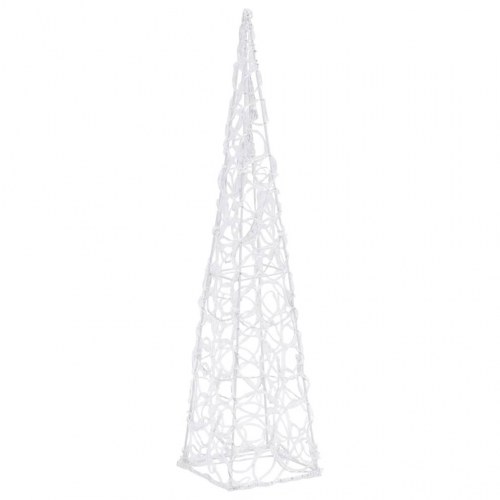 Dekorativ LED-lyskegle 60 cm akryl kold hvid