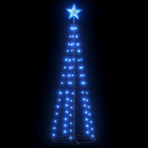 Kegleformet juletræ 84 LED'er 50x120 cm blåt lys