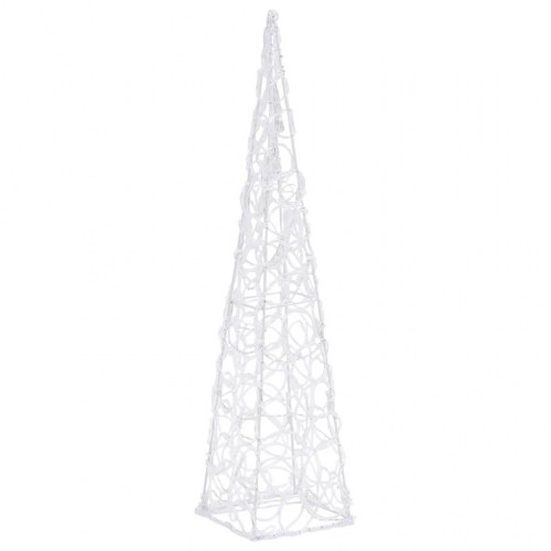 Dekorativ LED-lyskegle 60 cm i akryl - blå