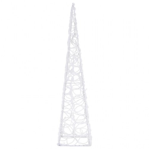 Dekorativ LED-lyskegle 60 cm i akryl - blå