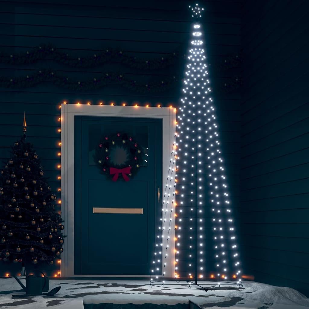 Kegleformet juletræ 100x300 cm 330 LED'er kold hvid